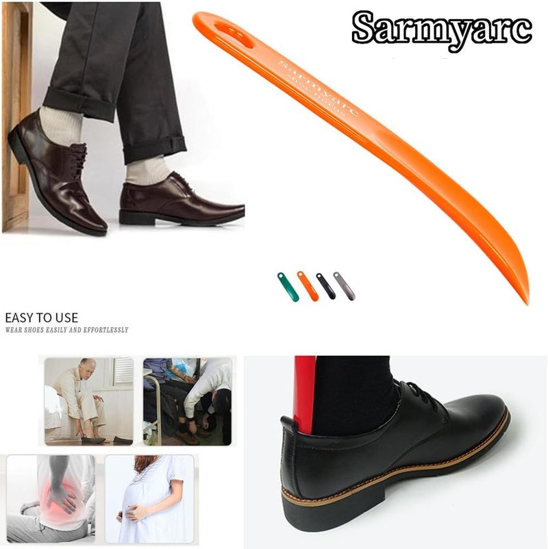 Sarmyarc Shoe Horn,2 Pack Plastic Shoe Horns, 10.3 Inches - Shoe Horns for Men, Women,Seniors& Kids Portable for Travel Use - Image 4